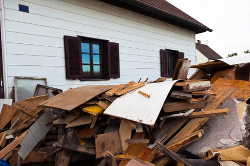 Professional office clearance team in action